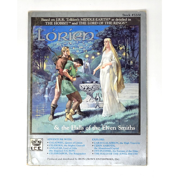 MERP Lorien & the Halls of the Elven Smiths w/Map Middle Earth RPG ICE #3200 - Picture 1 of 12